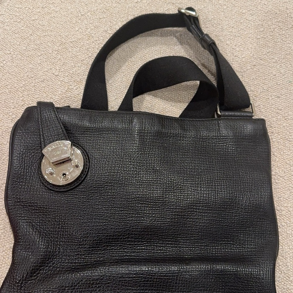 Bally Black Leather Belt Bag